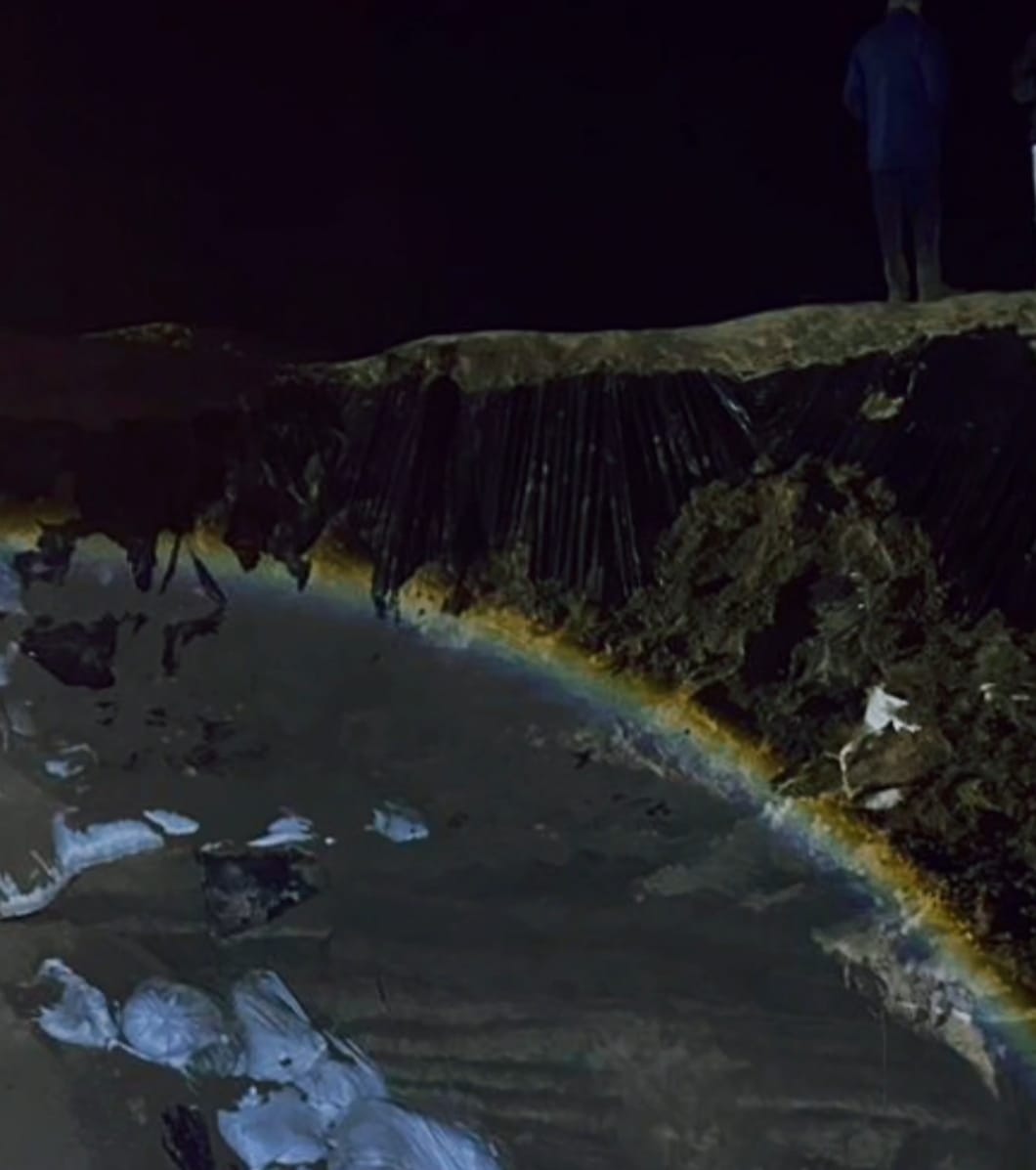 В селе Сарайшык устранили течь в защитной дамбе