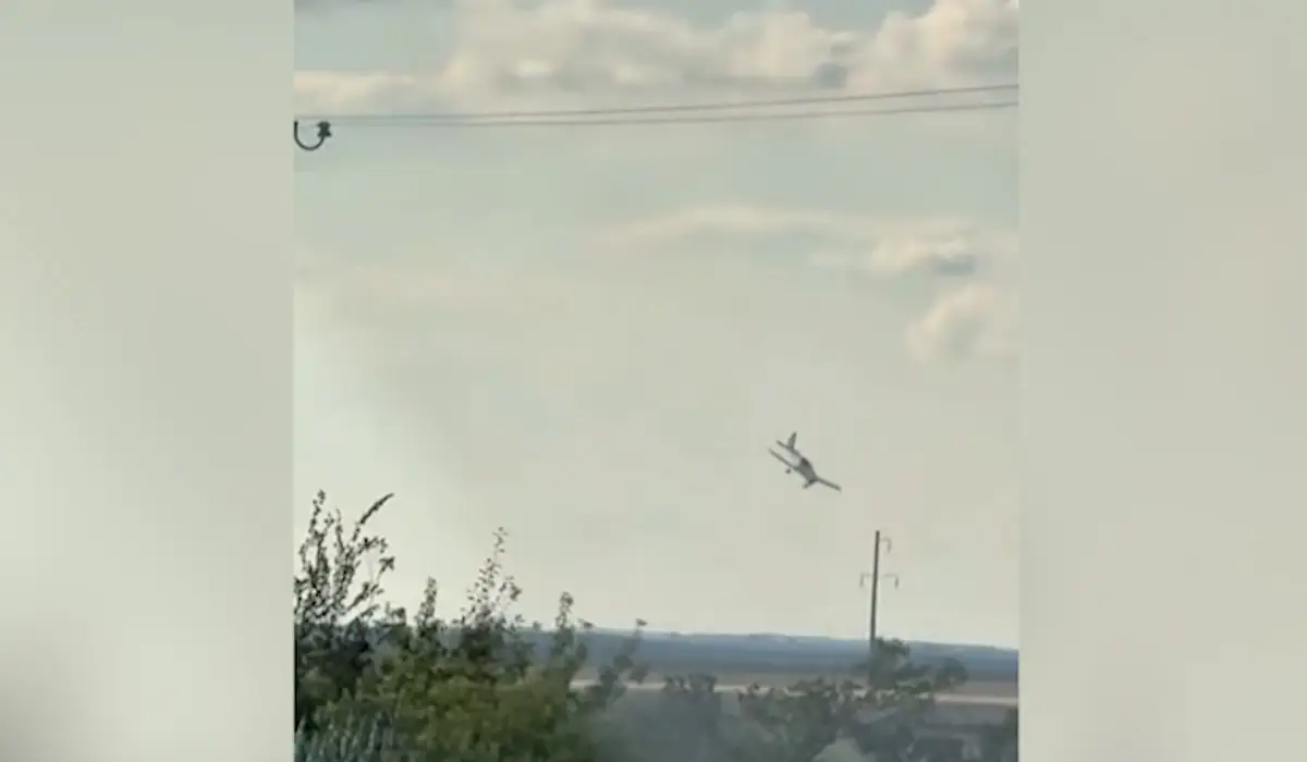 Крушение самолета под Астаной случайно попало на видео